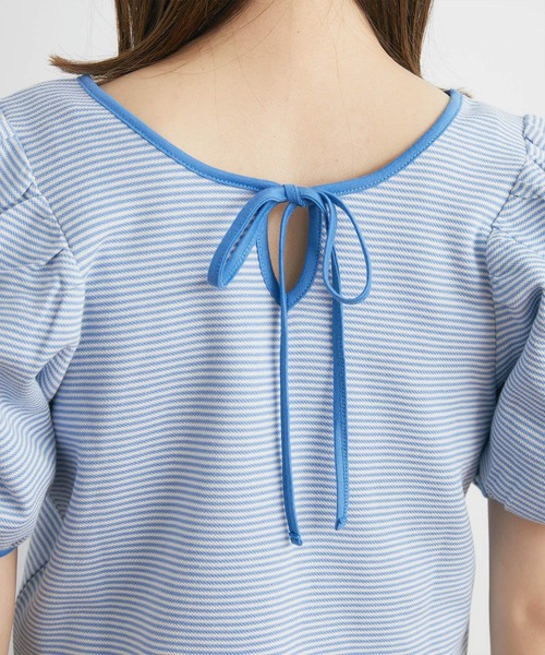 RETRO GIRL（レトロガール）の「２WAYカノコボーダーTee（Tシャツ/カットソー・レディース・ブルー系その他3/ブラック系その他3/グリーン系その他3・FREE）」の12枚目の写真