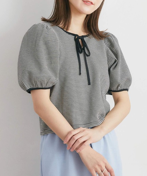 RETRO GIRL（レトロガール）の「２WAYカノコボーダーTee（Tシャツ/カットソー・レディース・ブルー系その他3/ブラック系その他3/グリーン系その他3・FREE）」の14枚目の写真