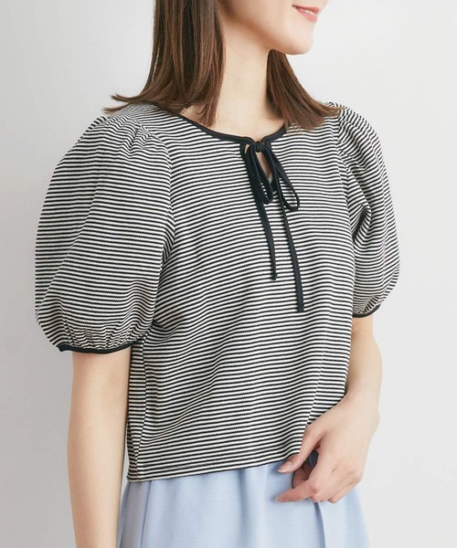 RETRO GIRL（レトロガール）の「２WAYカノコボーダーTee（Tシャツ/カットソー・レディース・ブルー系その他3/ブラック系その他3/グリーン系その他3・FREE）」の15枚目の写真