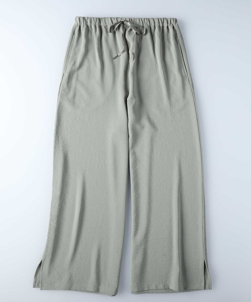 HONEYSUCKLE ROSE（ハニーサックルローズ）の「【接触冷感】【HONEYSUCKLE ROSE】サラサラスリットイージーパンツ（その他パンツ・レディース・カーキブラウン/ブラック・M-L）」の18枚目の写真