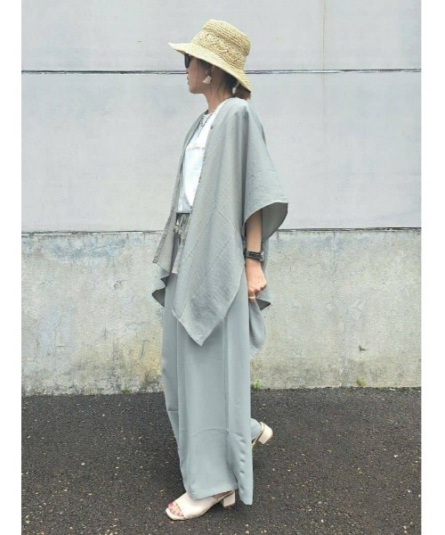 HONEYSUCKLE ROSE（ハニーサックルローズ）の「【接触冷感】【HONEYSUCKLE ROSE】サラサラスリットイージーパンツ（その他パンツ・レディース・カーキブラウン/ブラック・M-L）」の11枚目の写真