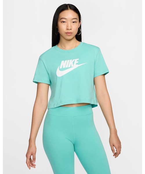 NIKE（ナイキ）の「《NIKEアパレル》WS ES ｸﾛｯﾌﾟｱｲｺﾝﾌﾚﾝﾁﾃﾘｰTｼｬﾂ（Tシャツ/カットソー・レディース・ブラック×ホワイト/ホワイト×ブラック/ピンク/グリーン系その他・S/M/L/XL/2XL/XS）」の3枚目の写真