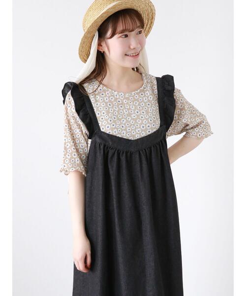 ehka sopo（エヘカソポ）の「しぼしぼリボンカンカン帽（ハット・レディース・ブラウン/オフホワイト/ブラック・F）」の6枚目の写真