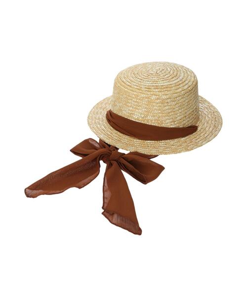 ehka sopo（エヘカソポ）の「しぼしぼリボンカンカン帽（ハット・レディース・ブラウン/オフホワイト/ブラック・F）」の13枚目の写真