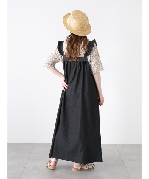 ehka sopo（エヘカソポ）の「しぼしぼリボンカンカン帽（ハット・レディース・ブラウン/オフホワイト/ブラック・F）」の4枚目の写真