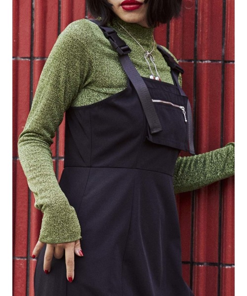 jouetie（ジュエティ）の「ラメシアーハイネックトップス（Tシャツ/カットソー・レディース・ブラック/ピンク/ブルー/グリーン/シルバー・MEDIUM）」の3枚目の写真