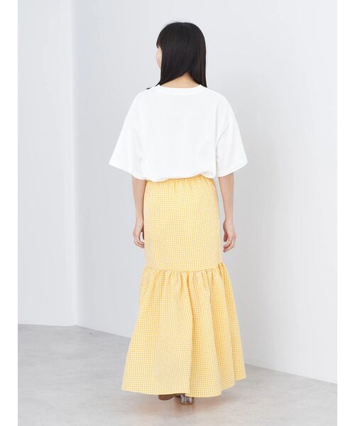 earth music&ecology(アースミュージックアンドエコロジー)の「フルーツプリントTEE(Tシャツ/カットソー・レディース・ベージュ/オフホワイト/チャコールグレー・FREE)」の7枚目の写真