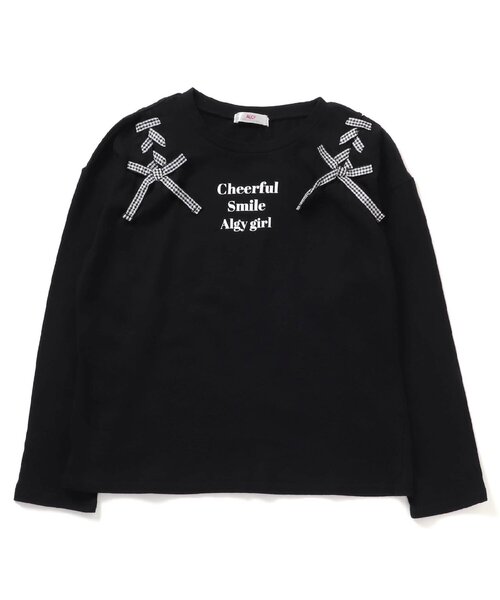 algy(アルジー)の「レースアップロンT(Tシャツ/カットソー・キッズ・サックスブルー/オフホワイト/ベージュ/ブラック・XX-SMALL/SMALL/MEDIUM/X-SMALL)」の1枚目の写真