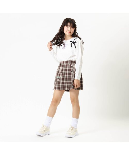 algy(アルジー)の「レースアップロンT(Tシャツ/カットソー・キッズ・サックスブルー/オフホワイト/ベージュ/ブラック・XX-SMALL/SMALL/MEDIUM/X-SMALL)」の5枚目の写真