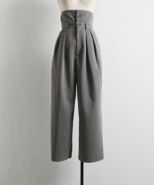 &. NOSTALGIA（アンドドットノスタルジア）の「ウエストデザインタックワイドパンツ（その他パンツ・レディース・ベージュ/グレー・FREE）」の12枚目の写真