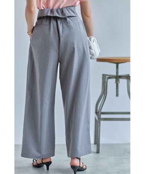 &. NOSTALGIA（アンドドットノスタルジア）の「ウエストデザインタックワイドパンツ（その他パンツ・レディース・ベージュ/グレー・FREE）」の7枚目の写真