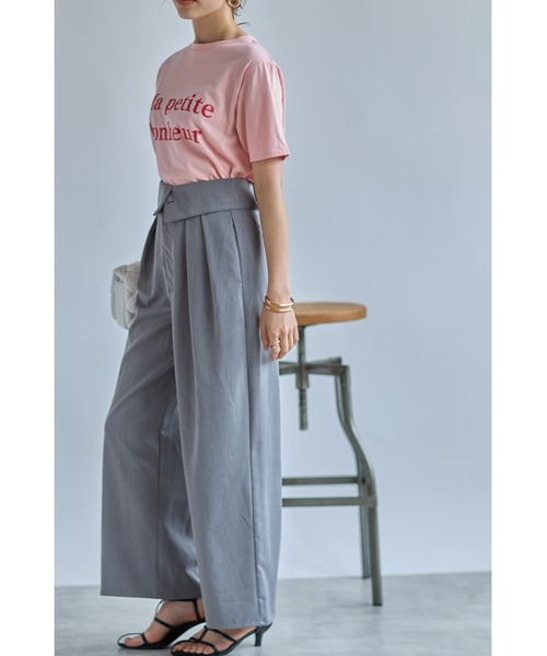 &. NOSTALGIA（アンドドットノスタルジア）の「ウエストデザインタックワイドパンツ（その他パンツ・レディース・ベージュ/グレー・FREE）」の20枚目の写真