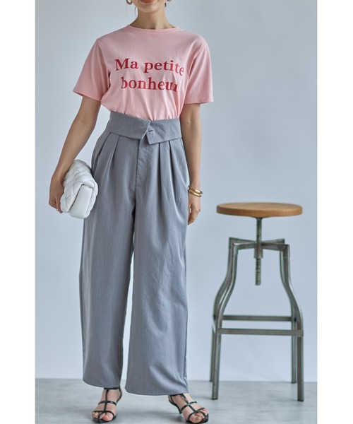 &. NOSTALGIA（アンドドットノスタルジア）の「ウエストデザインタックワイドパンツ（その他パンツ・レディース・ベージュ/グレー・FREE）」の14枚目の写真