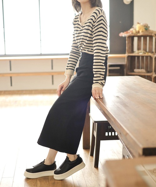 SESTO（セスト）の「ストレスフリー！楽スポ！スリッポンスニーカー（スリッポン・レディース・シルバー/ブラック/アイボリー・S/M/L/LL/3L）」の12枚目の写真