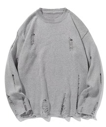 ▲damage design knit/ダメージ デザイン ニット
