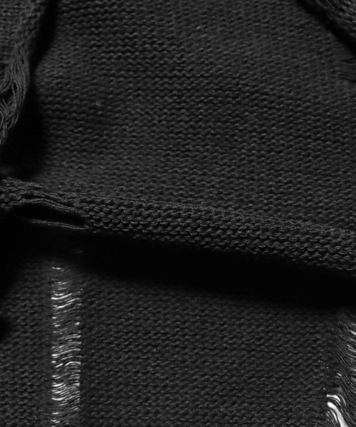 Theater code（シアターコード）の「▲damage design knit/ダメージ デザイン ニット（ニット/セーター・メンズ・ブラック/グレー・M/L/XL）」の3枚目の写真