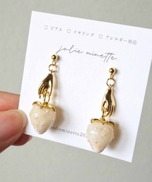 jolie minette/もぎたて いちご狩り ゴールド ピアス