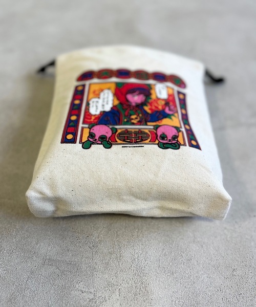 MARKEY'S（マーキーズ）の「【原田ちあき×MARKEY'S】別注巾着S(A)（ポーチ・キッズ・マルチ/オレンジ/キナリ・FREE）」の5枚目の写真