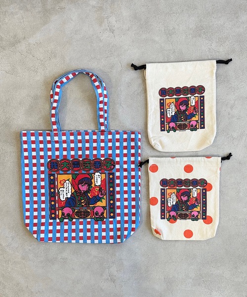 MARKEY'S（マーキーズ）の「【原田ちあき×MARKEY'S】別注巾着S(A)（ポーチ・キッズ・マルチ/オレンジ/キナリ・FREE）」の10枚目の写真