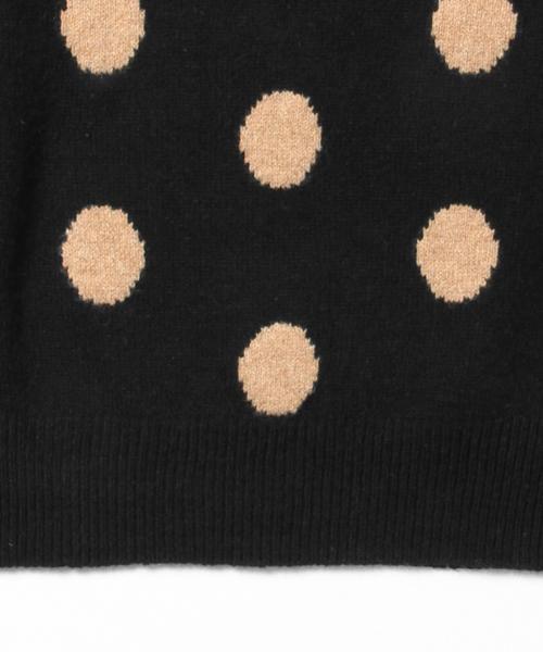 BEAMS BOY（ビームスボーイ）の「BEAMS BOY / 7ゲージ ドットクルーニット（ニット/セーター・レディース・グレー/ブラック/ブルー・ONE SIZE）」の8枚目の写真