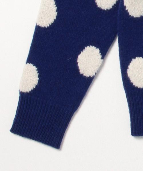 BEAMS BOY（ビームスボーイ）の「BEAMS BOY / 7ゲージ ドットクルーニット（ニット/セーター・レディース・グレー/ブラック/ブルー・ONE SIZE）」の15枚目の写真