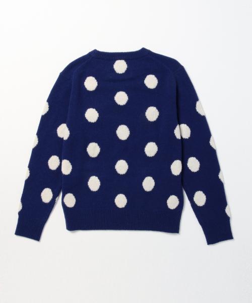 BEAMS BOY（ビームスボーイ）の「BEAMS BOY / 7ゲージ ドットクルーニット（ニット/セーター・レディース・グレー/ブラック/ブルー・ONE SIZE）」の17枚目の写真