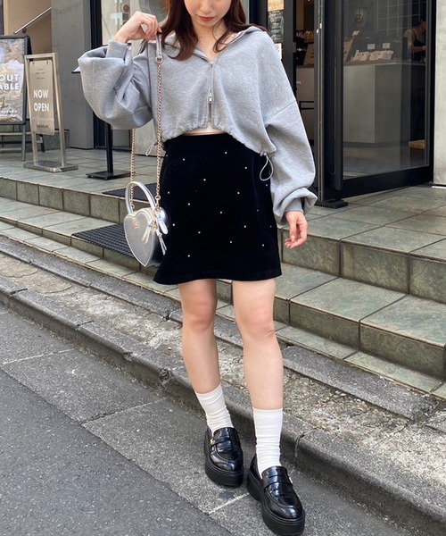 one after another NICE CLAUP（ワンアフターアナザーナイスクラップ）の「ハートエンブレム付きバッグ（ショルダーバッグ・レディース・シルバー/ブラック/ピンク・FREE）」の6枚目の写真