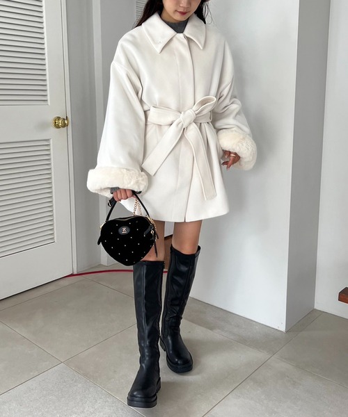 one after another NICE CLAUP（ワンアフターアナザーナイスクラップ）の「ハートエンブレム付きバッグ（ショルダーバッグ・レディース・シルバー/ブラック/ピンク・FREE）」の13枚目の写真