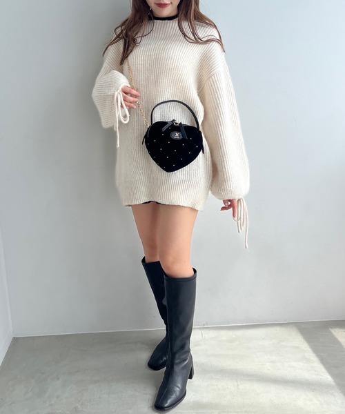 one after another NICE CLAUP（ワンアフターアナザーナイスクラップ）の「ハートエンブレム付きバッグ（ショルダーバッグ・レディース・シルバー/ブラック/ピンク・FREE）」の17枚目の写真