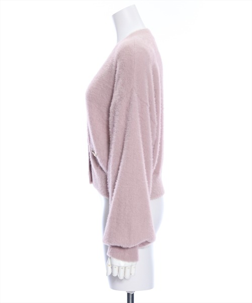 clear(クリア)の「ビット付きシャギーカーディガン≪STAY MOTION≫(ニット/セーター・レディース・ピンク/アイボリー/ライトグレー/ライトピンク/イエロー・F)」の10枚目の写真