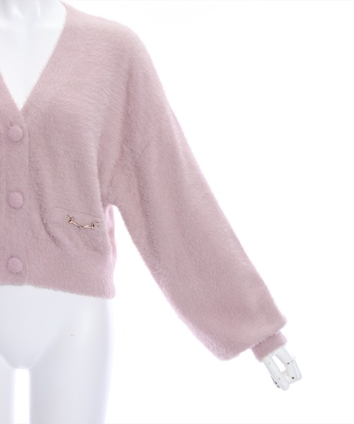 clear(クリア)の「ビット付きシャギーカーディガン≪STAY MOTION≫(ニット/セーター・レディース・ピンク/アイボリー/ライトグレー/ライトピンク/イエロー・F)」の14枚目の写真