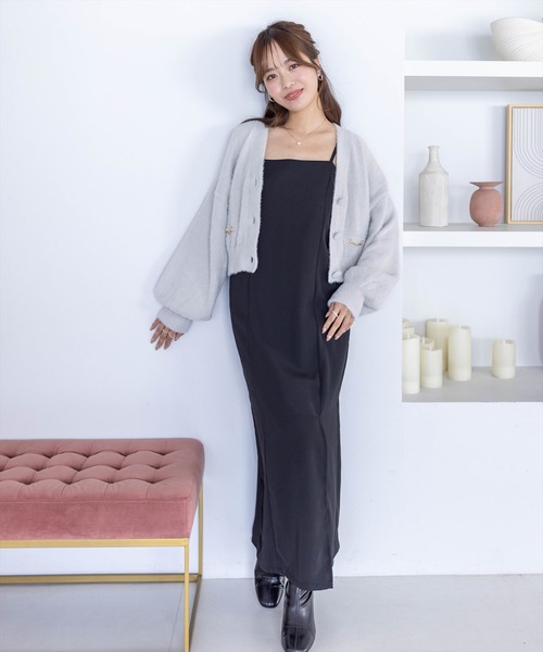 clear(クリア)の「ビット付きシャギーカーディガン≪STAY MOTION≫(ニット/セーター・レディース・ピンク/アイボリー/ライトグレー/ライトピンク/イエロー・F)」の19枚目の写真