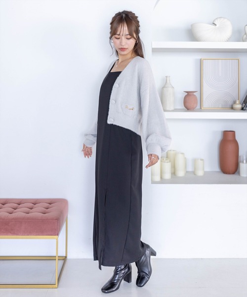 clear(クリア)の「ビット付きシャギーカーディガン≪STAY MOTION≫(ニット/セーター・レディース・ピンク/アイボリー/ライトグレー/ライトピンク/イエロー・F)」の20枚目の写真