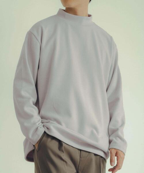 ITEMS URBANRESEARCH（アイテムズ アーバンリサーチ）の「ハイネックリブカットソー（Tシャツ/カットソー・メンズ・オフホワイト/グレー/ベージュ/ブラック/ブルー・MEDIUM/LARGE）」の20枚目の写真