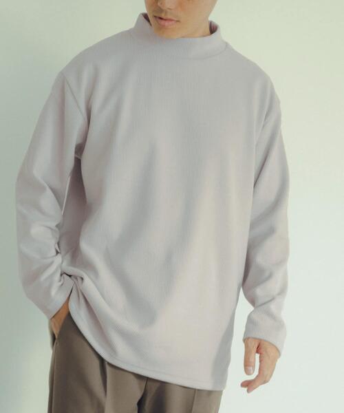 ITEMS URBANRESEARCH（アイテムズ アーバンリサーチ）の「ハイネックリブカットソー（Tシャツ/カットソー・メンズ・オフホワイト/グレー/ベージュ/ブラック/ブルー・MEDIUM/LARGE）」の17枚目の写真