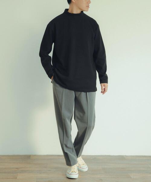 ITEMS URBANRESEARCH（アイテムズ アーバンリサーチ）の「ハイネックリブカットソー（Tシャツ/カットソー・メンズ・オフホワイト/グレー/ベージュ/ブラック/ブルー・MEDIUM/LARGE）」の11枚目の写真