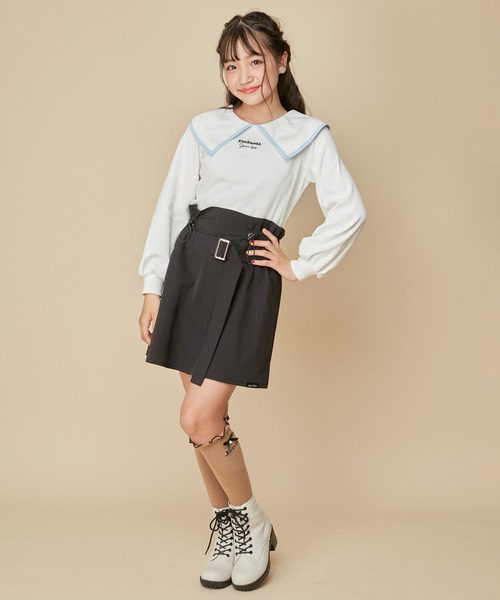 JENNI(ジェニィ)の「エンボスロゴレースアップブーツ(ブーツ・キッズ・ブラック/ベージュ/グレー・21cm/22cm/24cm/23cm/20cm)」の12枚目の写真