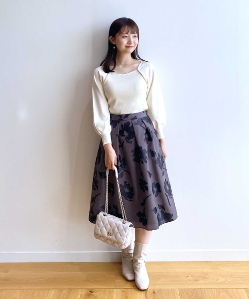 index(インデックス)の「◆≪エマール検証済≫ボレロ風切り替えニット【洗える】(ニット/セーター・レディース・ブラック系7/ライトグレー/ダークオレンジ/ブルー系その他/ホワイト系9・40/36/42/38)」の7枚目の写真