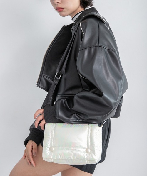 PAGEBOY（ページボーイ）の「ミニパテッドショルダー（ショルダーバッグ・レディース・ホワイト系その他/ブラック・FREE）」の5枚目の写真