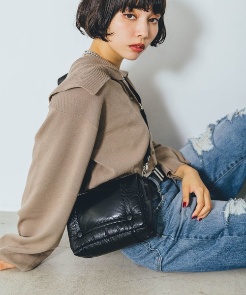 PAGEBOY（ページボーイ）の「ミニパテッドショルダー（ショルダーバッグ・レディース・ホワイト系その他/ブラック・FREE）」の10枚目の写真