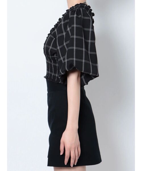 EMODA（エモダ）の「SHIRRING MINI TOP（Tシャツ/カットソー・レディース・ブルー/オレンジ/その他/ホワイト・FREE）」の7枚目の写真