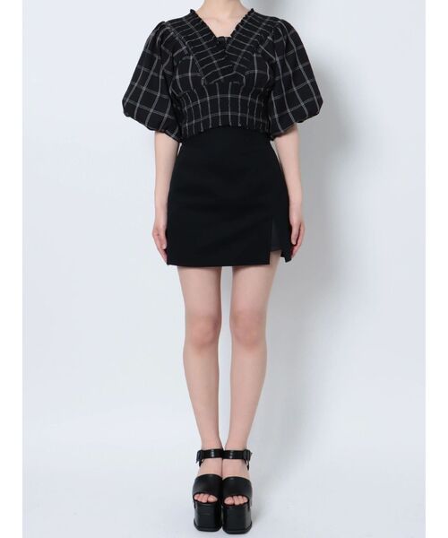 EMODA（エモダ）の「SHIRRING MINI TOP（Tシャツ/カットソー・レディース・ブルー/オレンジ/その他/ホワイト・FREE）」の12枚目の写真