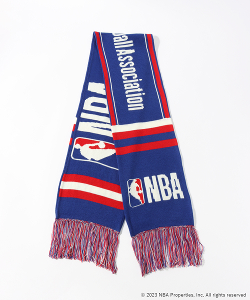 NBA（エヌビーエー）の「WEB限定【Off The Court by NBA】Team Color Muffler（マフラー・メンズ・ブラック/ネイビー/レッド/パープル/グリーン/オレンジ/ブルー系その他・FREE）」の4枚目の写真