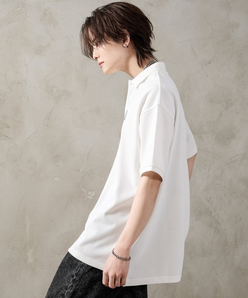 ADRER（アドラー）の「extra quality loose silhouette heavy weight polo shirt / エクストラクオリティルーズシルエットヘビーウェイトポロシャツ（ポロシャツ・メンズ・ホワイト/ブラック/ネイビー・X-SMALL/SMALL/MEDIUM/LARGE）」の14枚目の写真