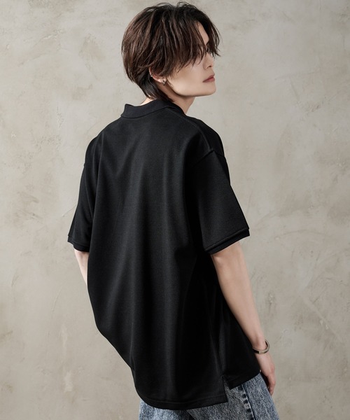 ADRER（アドラー）の「extra quality loose silhouette heavy weight polo shirt / エクストラクオリティルーズシルエットヘビーウェイトポロシャツ（ポロシャツ・メンズ・ホワイト/ブラック/ネイビー・X-SMALL/SMALL/MEDIUM/LARGE）」の8枚目の写真