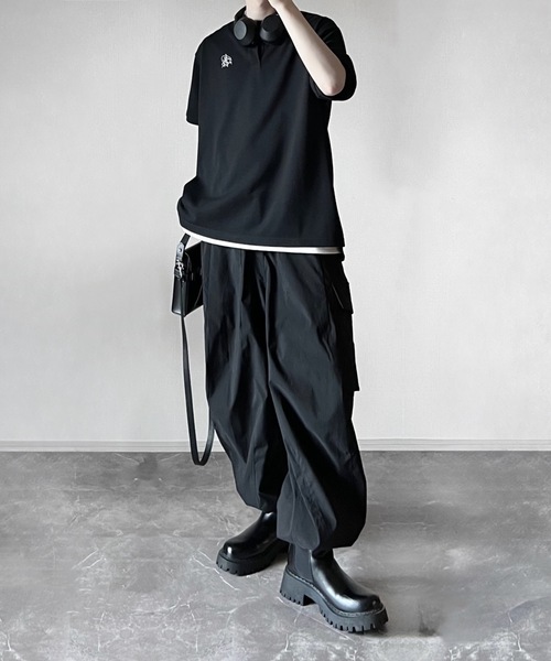 ADRER（アドラー）の「extra quality loose silhouette heavy weight polo shirt / エクストラクオリティルーズシルエットヘビーウェイトポロシャツ（ポロシャツ・メンズ・ホワイト/ブラック/ネイビー・X-SMALL/SMALL/MEDIUM/LARGE）」の10枚目の写真