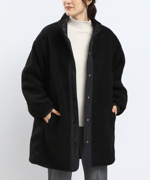 GLOBAL WORK Smile Seed Store（グローバルワーク スマイルシードストア）の「リバーシブルボアロングブルゾン/968527（ブルゾン・レディース・ベージュ/ダークグリーン/ブラック・LARGE/SMALL/MEDIUM/X-LARGE）」の10枚目の写真