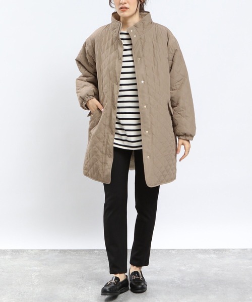 GLOBAL WORK Smile Seed Store（グローバルワーク スマイルシードストア）の「リバーシブルボアロングブルゾン/968527（ブルゾン・レディース・ベージュ/ダークグリーン/ブラック・LARGE/SMALL/MEDIUM/X-LARGE）」の14枚目の写真