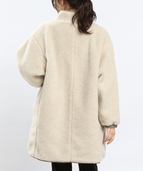 GLOBAL WORK Smile Seed Store（グローバルワーク スマイルシードストア）の「リバーシブルボアロングブルゾン/968527（ブルゾン・レディース・ベージュ/ダークグリーン/ブラック・LARGE/SMALL/MEDIUM/X-LARGE）」の20枚目の写真