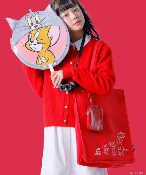 Tom&Jerry(トムアンドジェリー)の「【公式】TOM and JERRY 推しが尊い トートバッグ(トートバッグ・レディース・レッド/オレンジ/ブラック/ホワイト/ピンク/グリーン/イエロー/パープル/ブルー・FREE)」の13枚目の写真